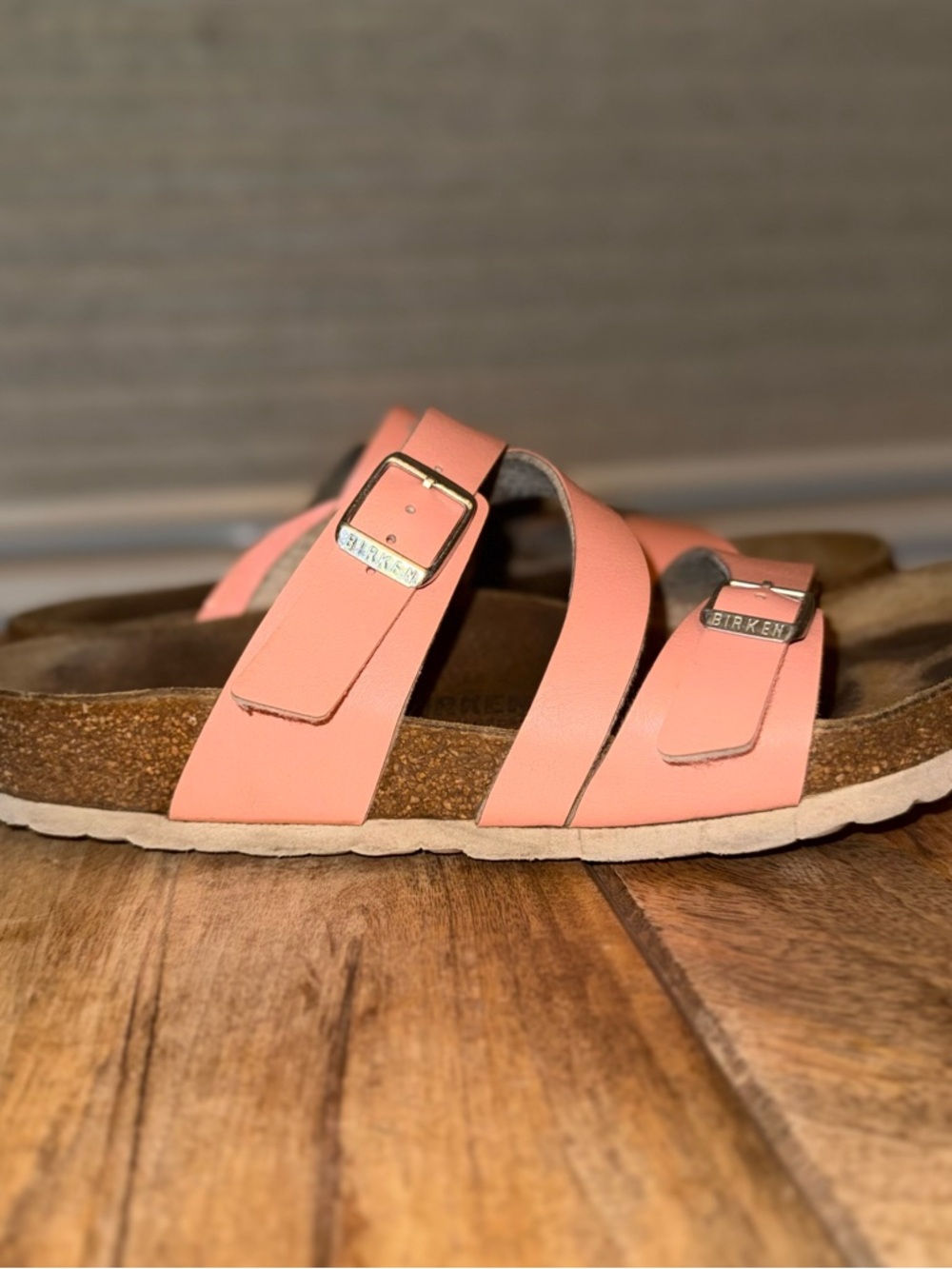 Birkenstock Salina Coral Peach Birko Flor | 40 260 L9 - Picture 3 of 12